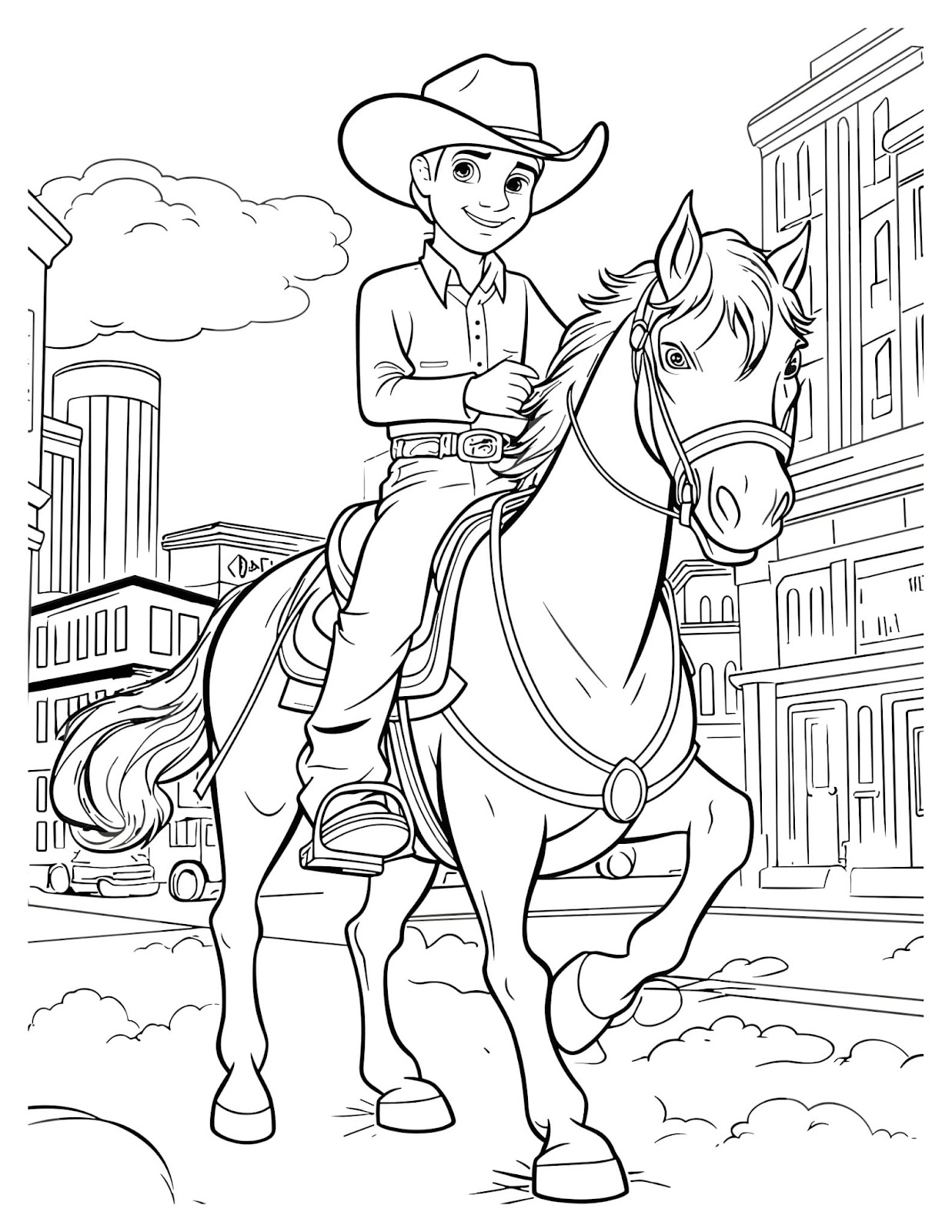 cowboy coloring pages

