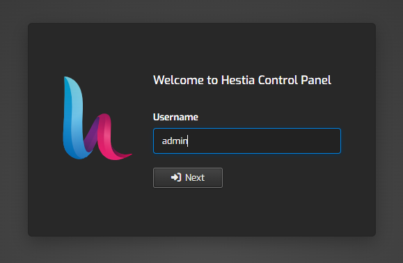 Username in Hestia | BigCloudy KB 