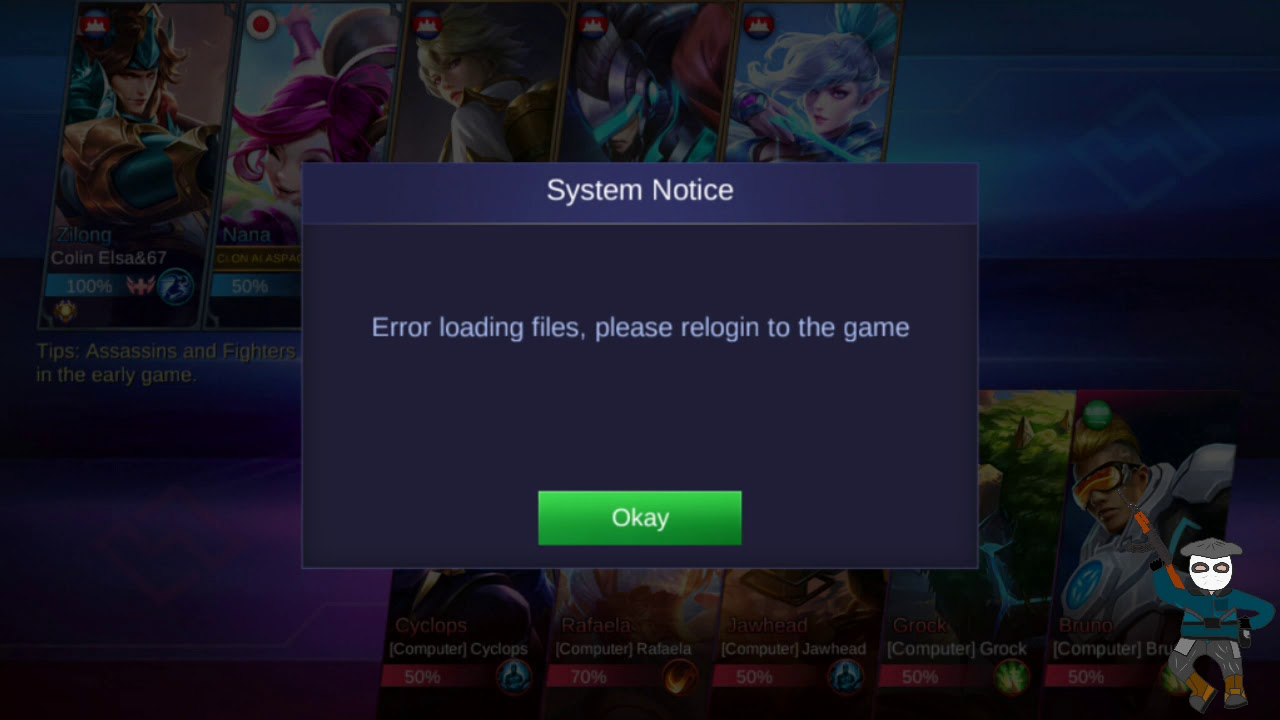 Error loading file mobile legends