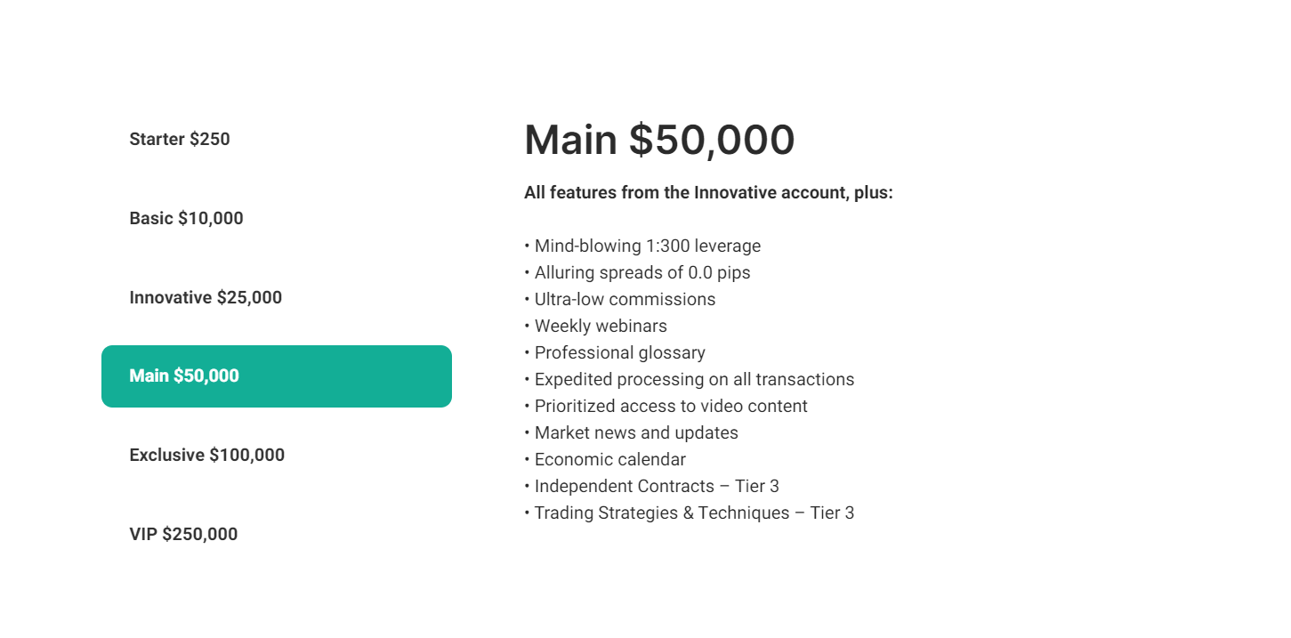 EquityGates account types