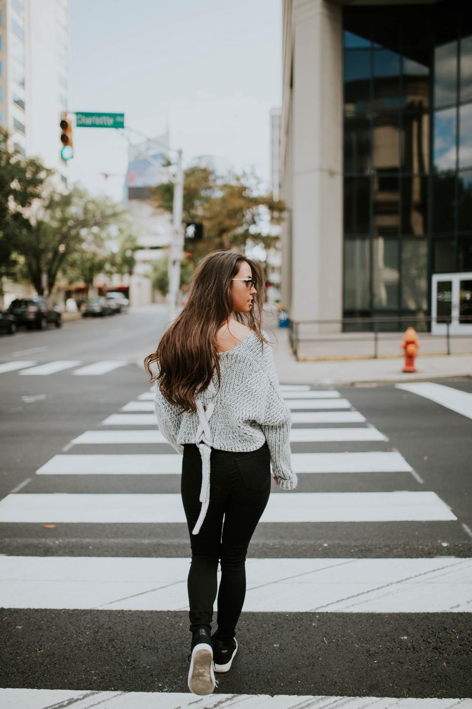 Snapchat Outfit Ideas Girl walking on the road