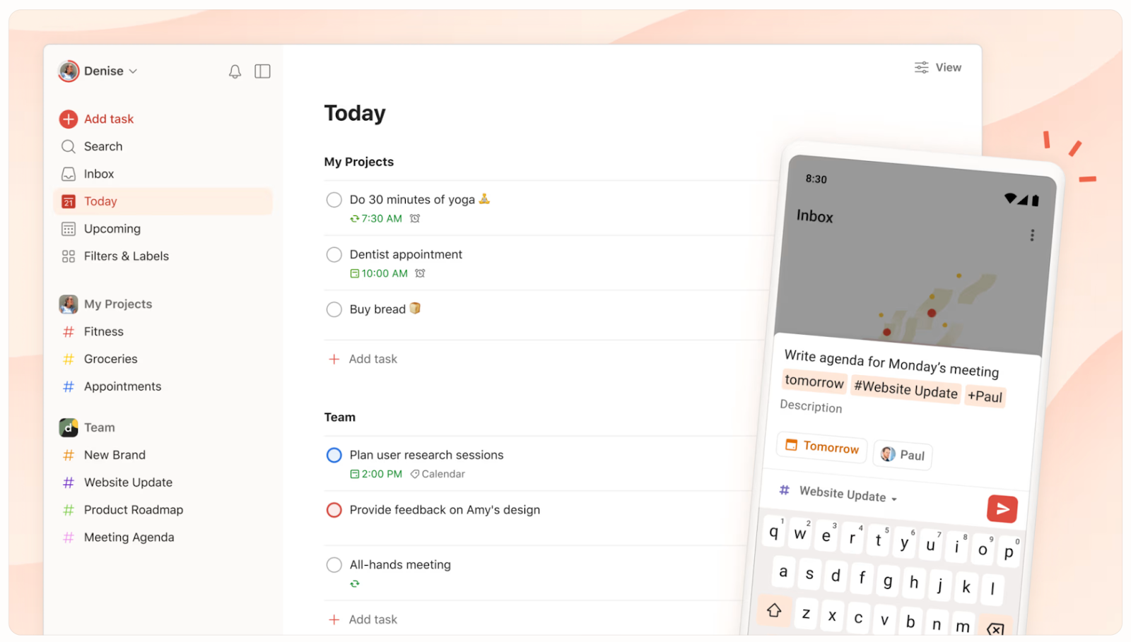 Todoist app to help you stay focused at work 