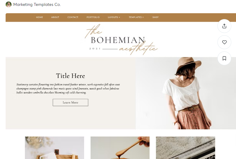 The Bohemian Aesthetic blog theme