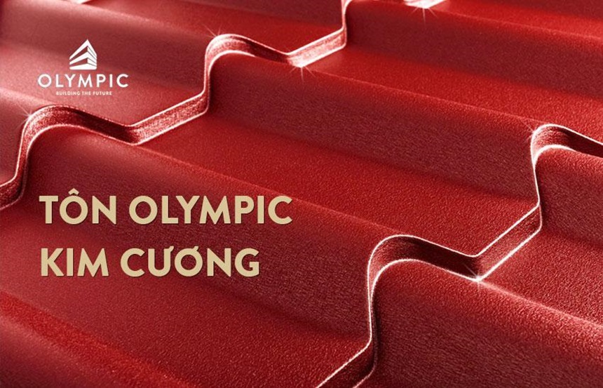 Tôn Olympic đỏ kim cương là dòng sản phẩm cao cấp của nhà sản xuất Mỹ Việt