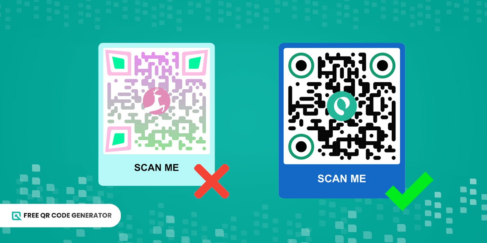 Non inverted QR code contrast