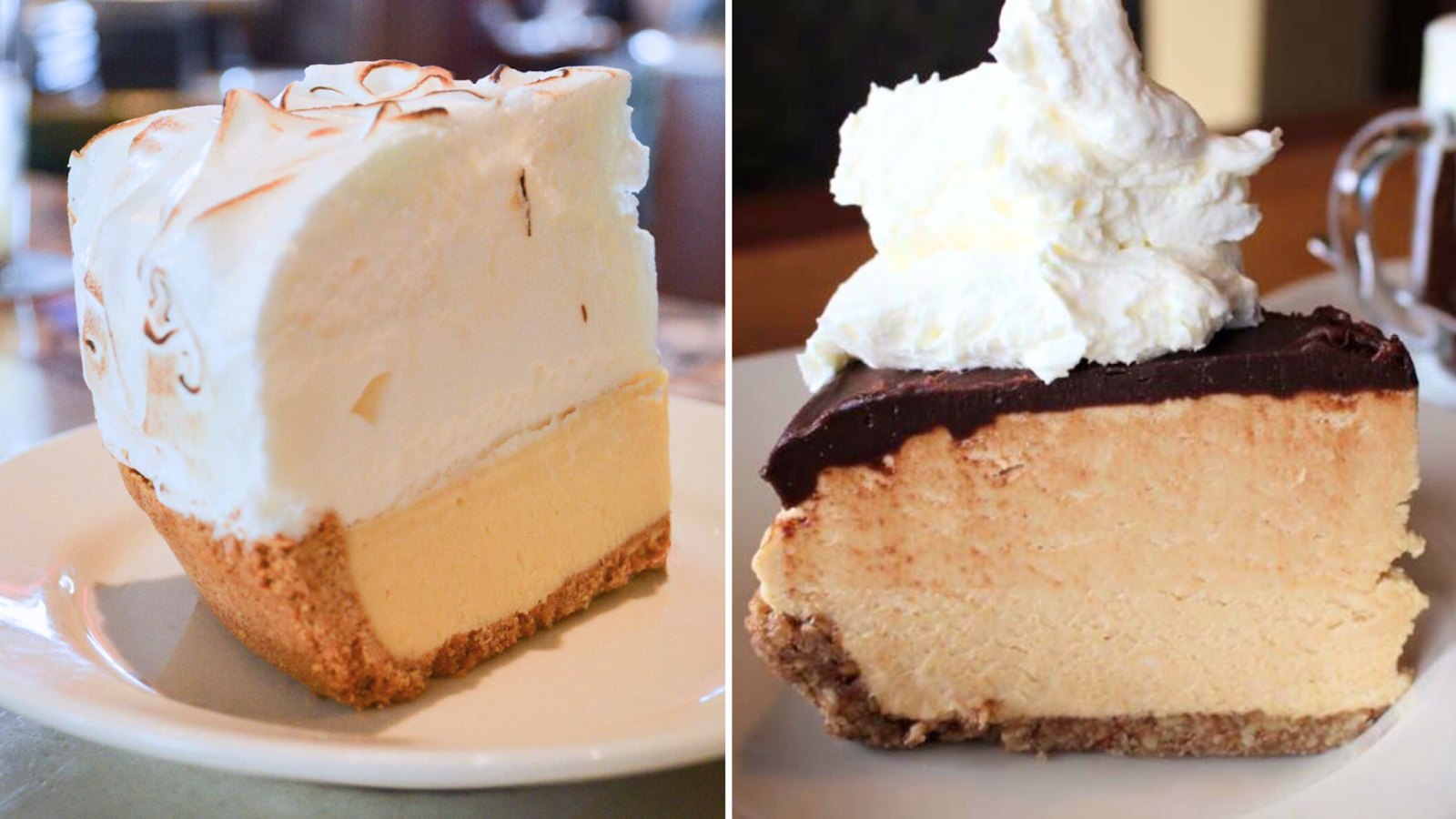 Two slices of pie with lots of whip cream on top from the Dodo in Salt Lake City, Utah.