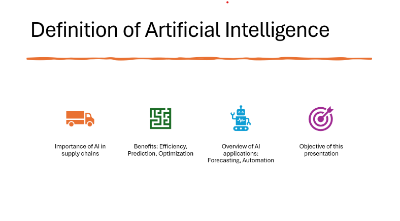 SCMG 501 Week 4 Elevator Pitch: Artificial Intelligence in Supply Chain Management