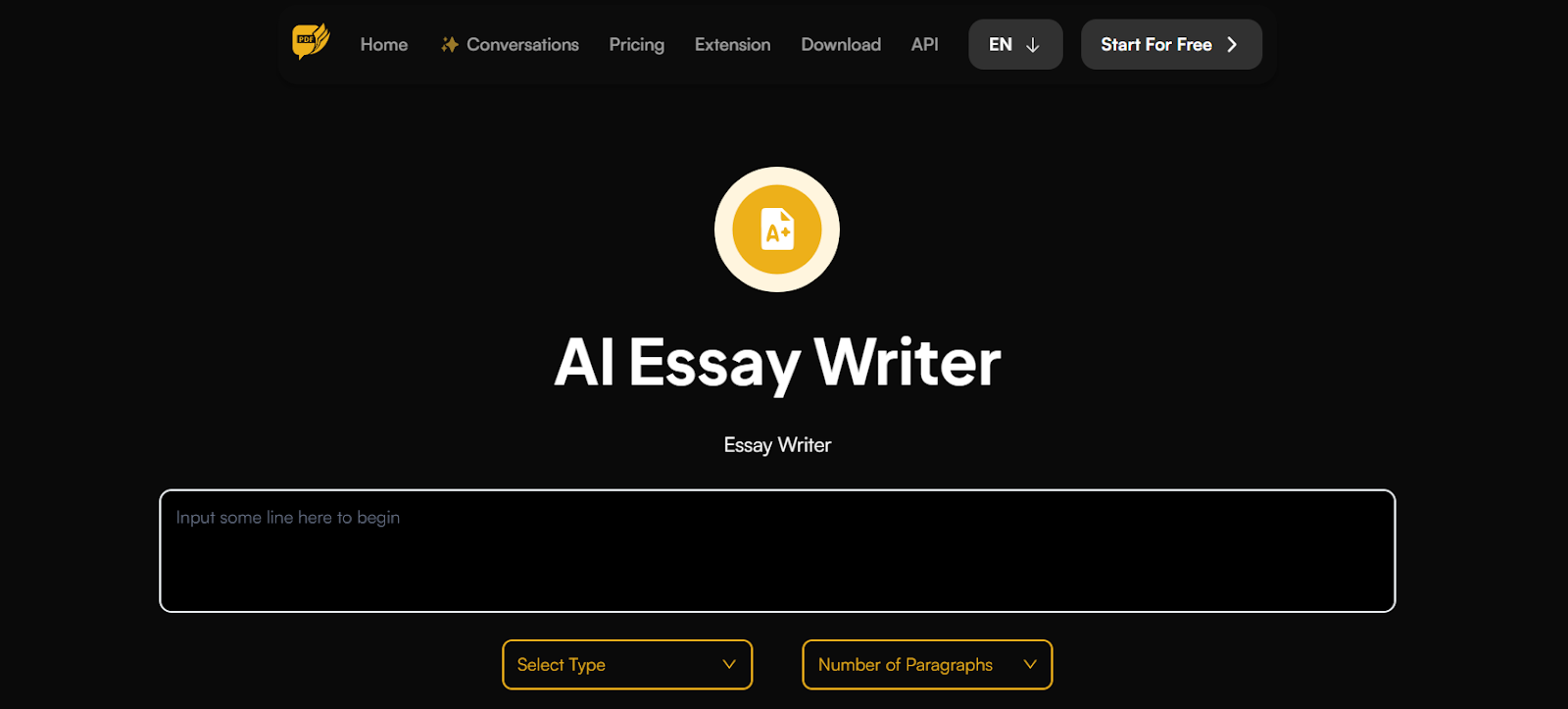 AskYourPDF’s Essay Maker