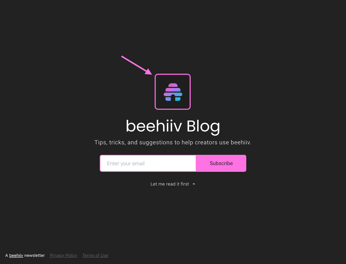 Click on beehiiv Blog