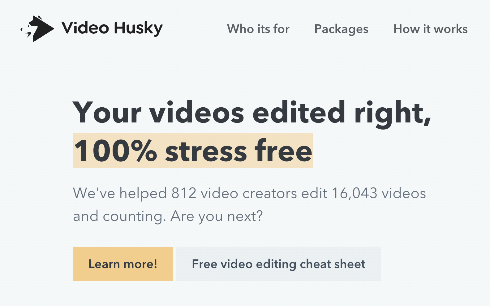 Image of Video Husky Website