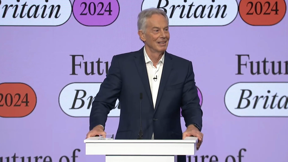 Tony Blair at a podium