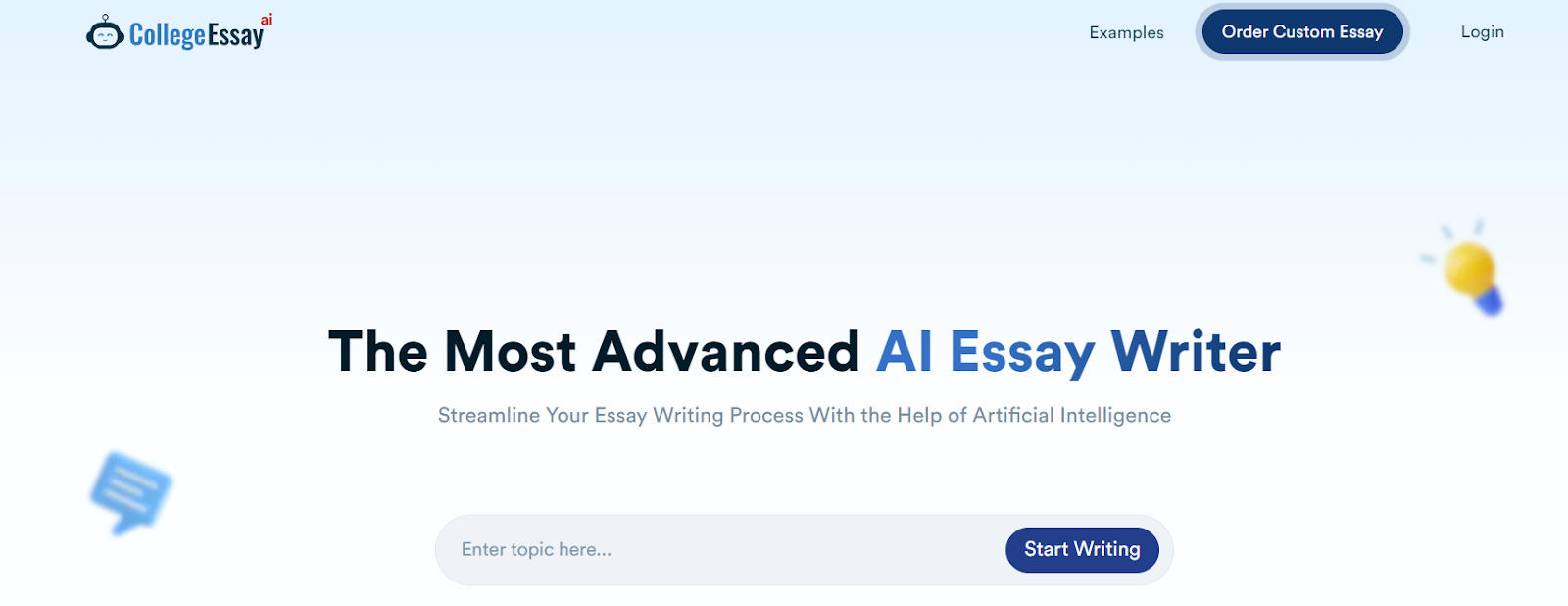 CollegeEssay.org AI Essay Writer