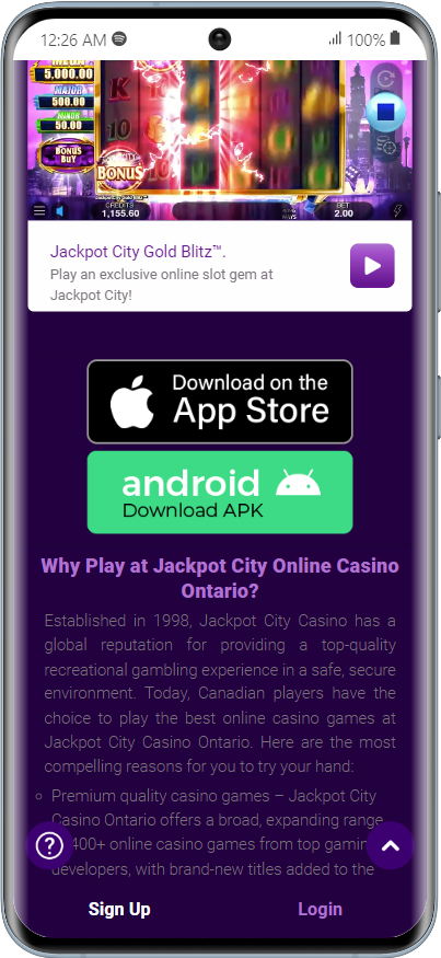 Jackpot City app download