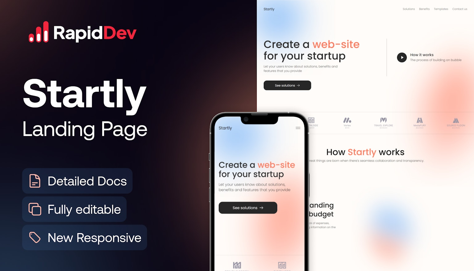 7. Startly - Startup Landing Page