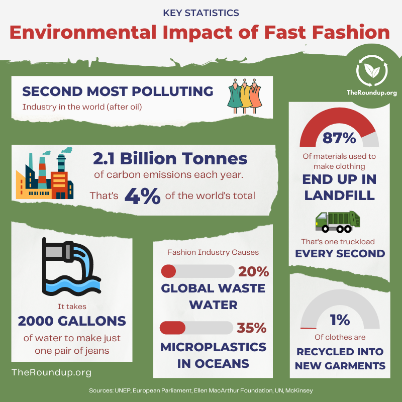 Sustainable clothing brands and the environmental impact chart