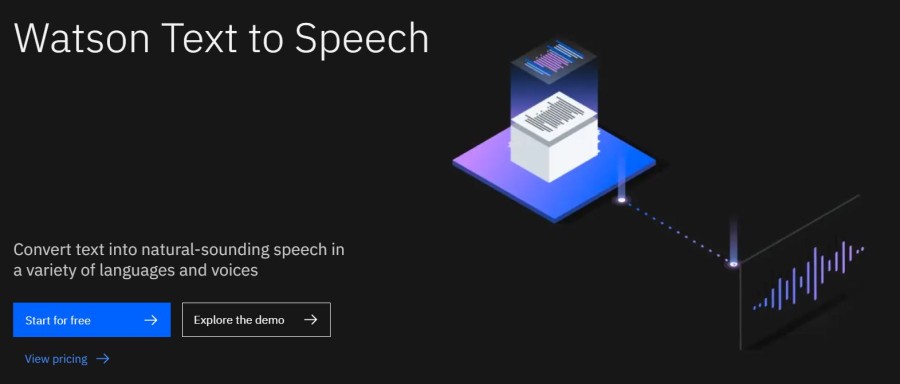 IBM Watson Text to speech software 