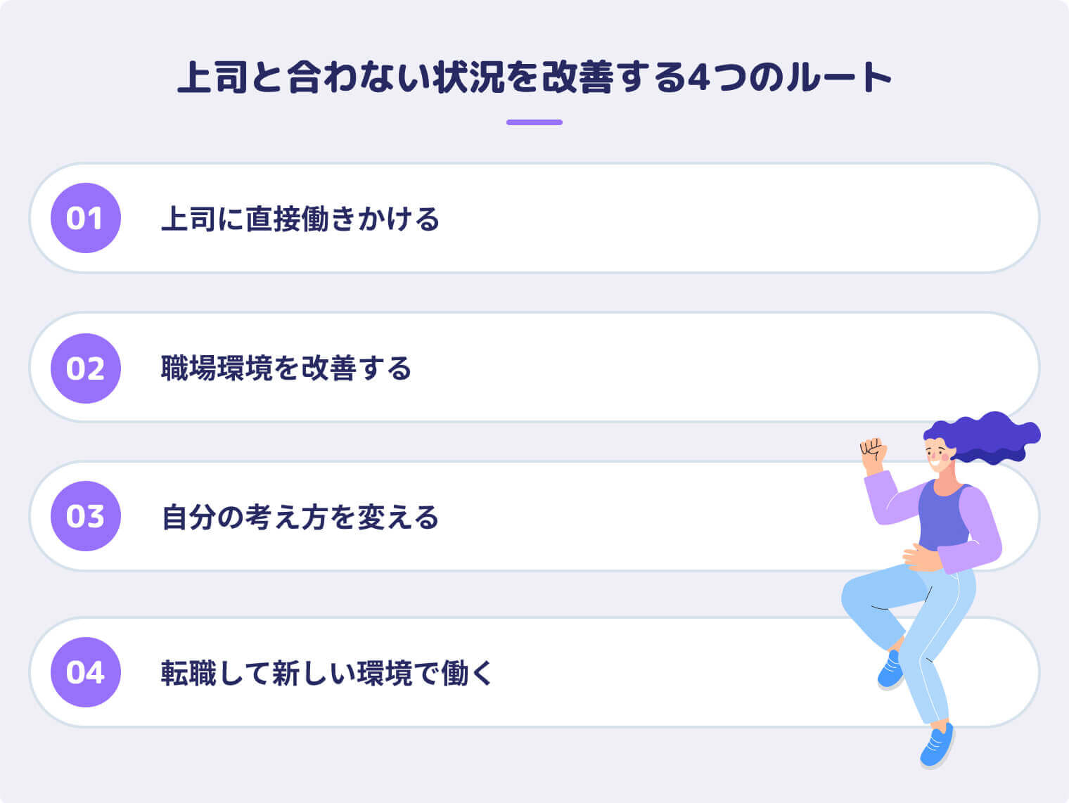 上司と合わない状況を改善する4つのルート