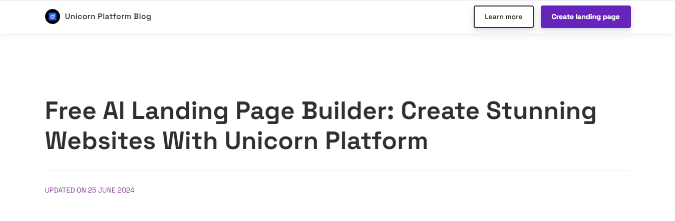 Unicorn Platform