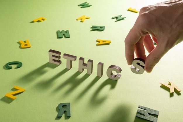 Still life illustrating ethics concept