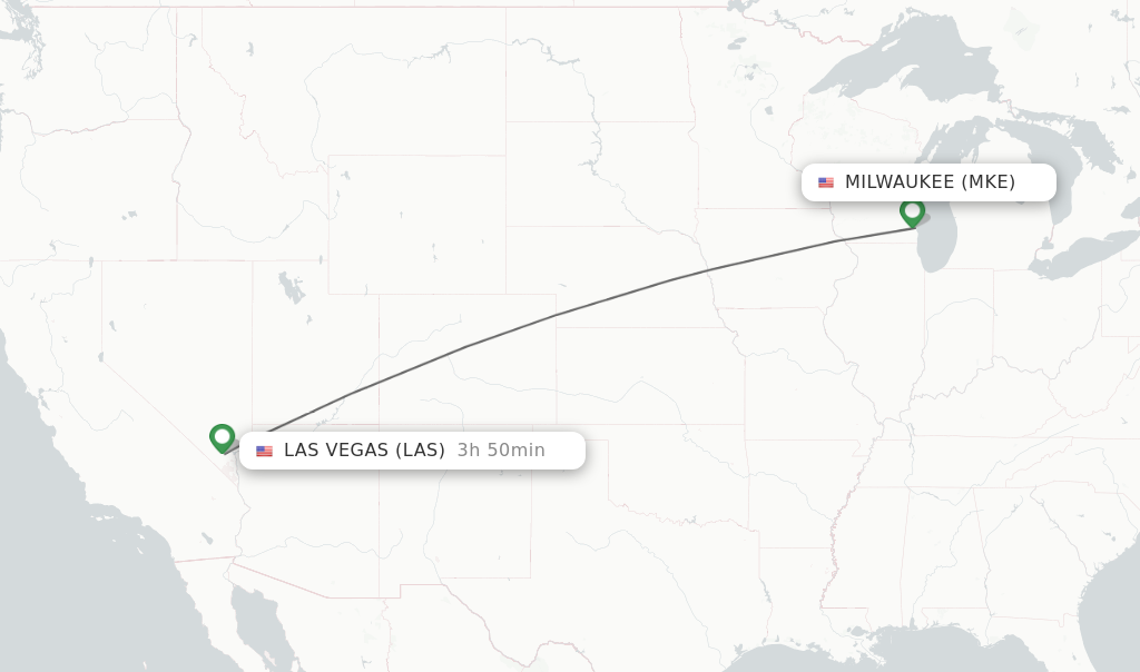 Direct (non-stop) flights from Milwaukee to Las Vegas - schedules -  FlightsFrom.com