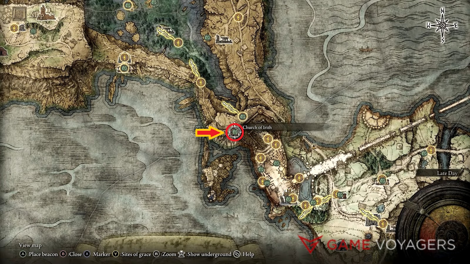 Church of Irith Marked on Map