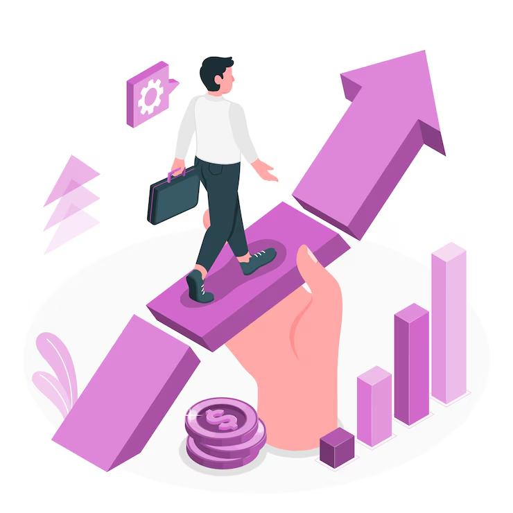 Business support graphic illustration