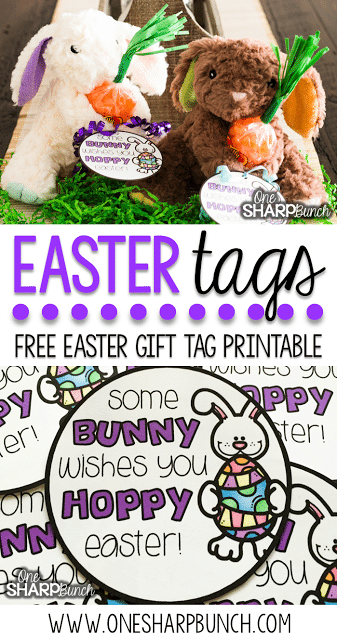 Free Printable Easter Gift Tags – Use these free printable gift tags to wish some bunny a hoppy Easter! It’ll be the perfect addition to all of your Easter basket ideas!