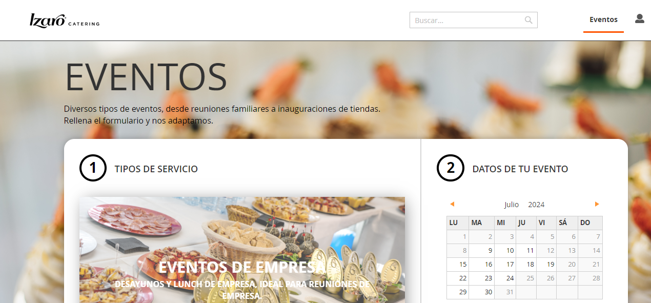 Soluciones culinarias para fiestas privadas en España.
