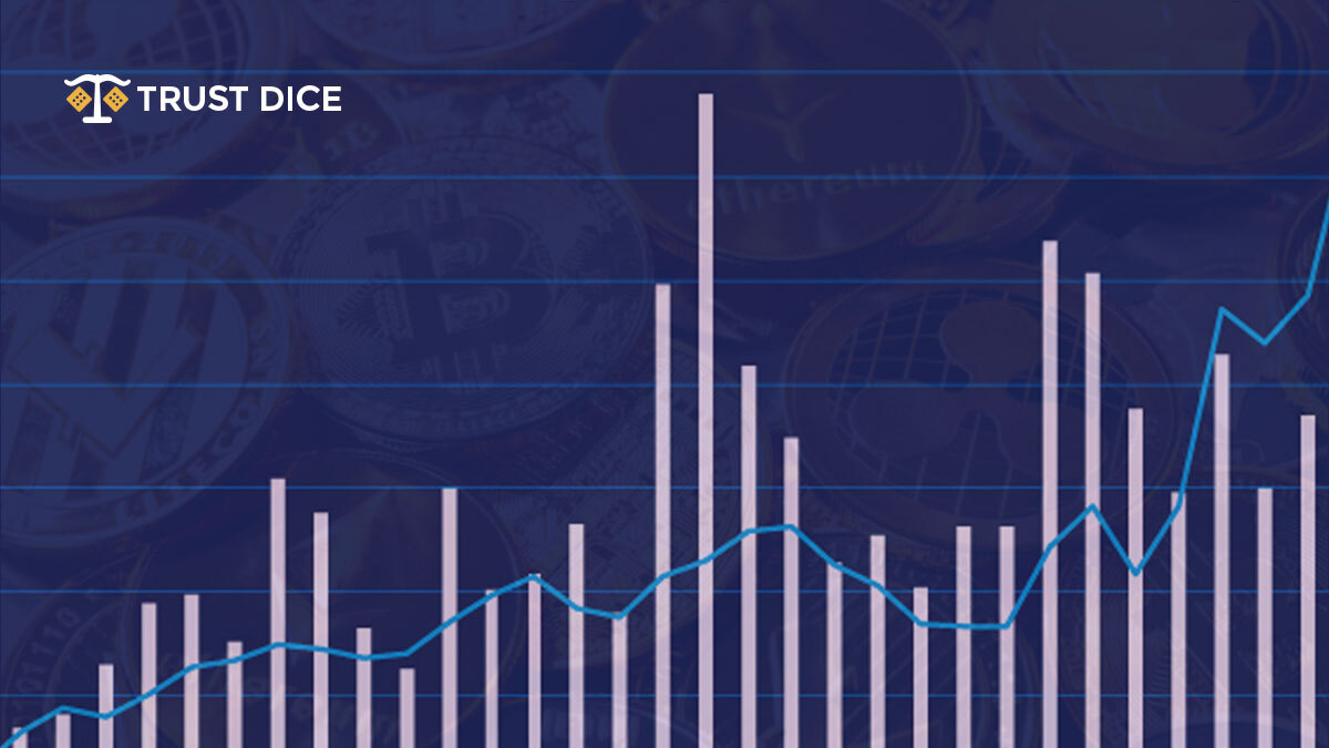 Gráfico de TrustDice con fondo azul