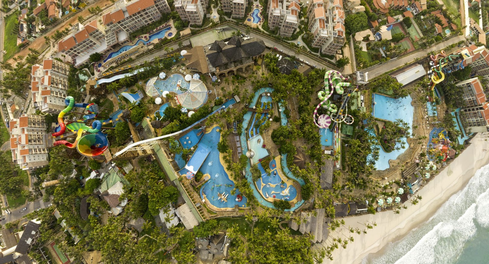Vista aérea do Beach Park em Fortaleza (CE).