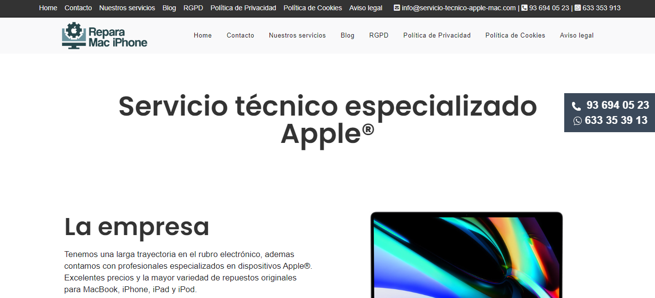 Reparación de macbook en Barcelona con garantía incluida.
