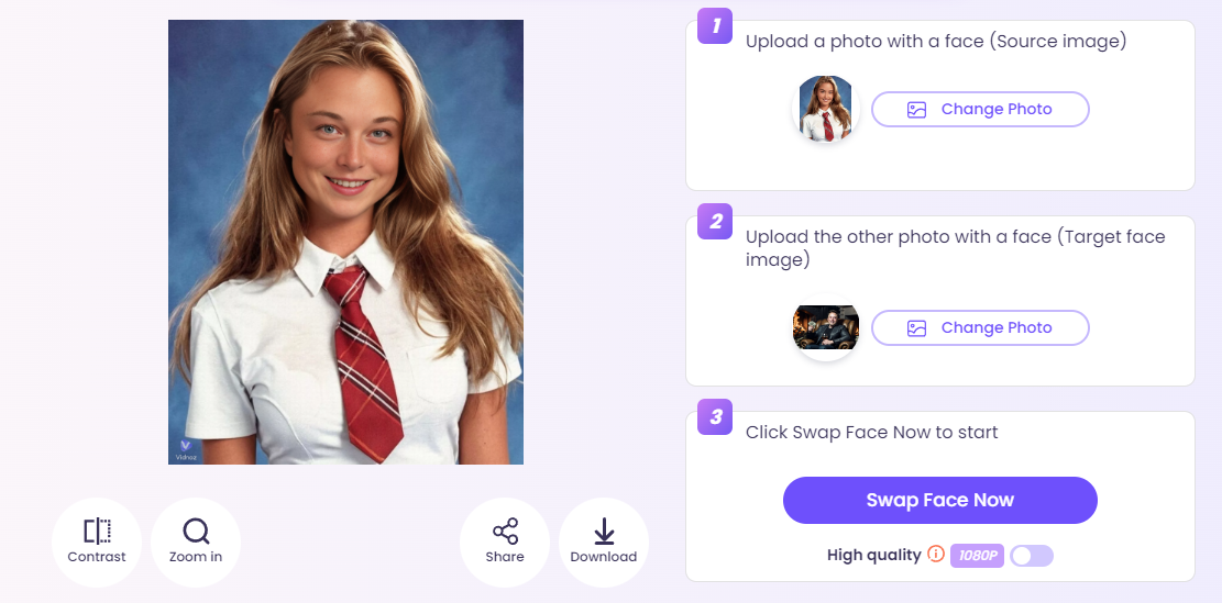 Vidnoz AI Face Swap: Get Nostalgic Pictures from Any Era, 100% Free