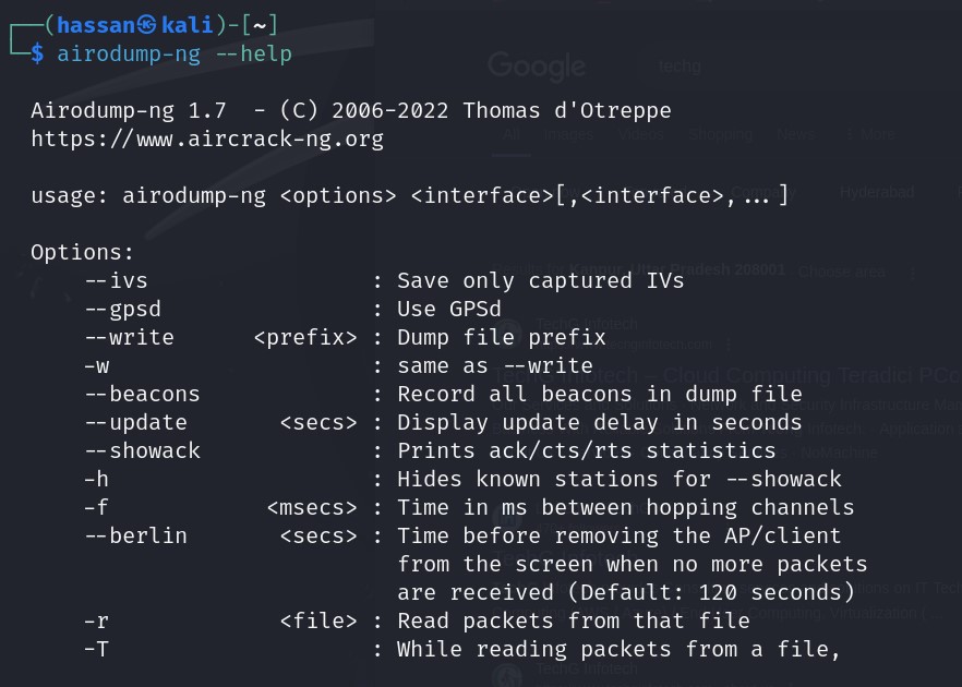 airodump-ng in kali linux. Ethical Hacking Series [Part 2]: Mastering the Linux Command Line. Bash scripting and automation