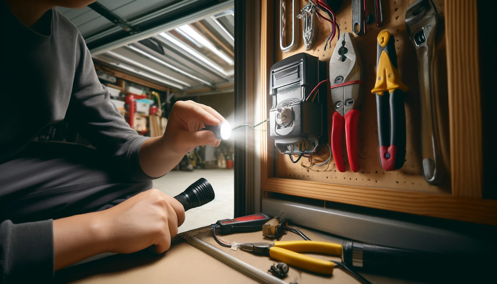 why is garage door light blinking and not opening