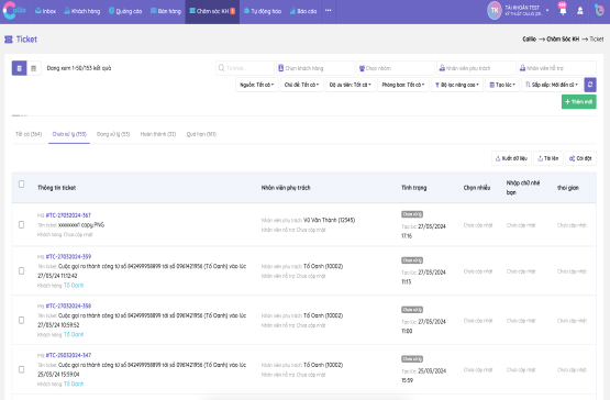 Kiểm soát luồng việc chăm sóc khách hàng bằng Ticket