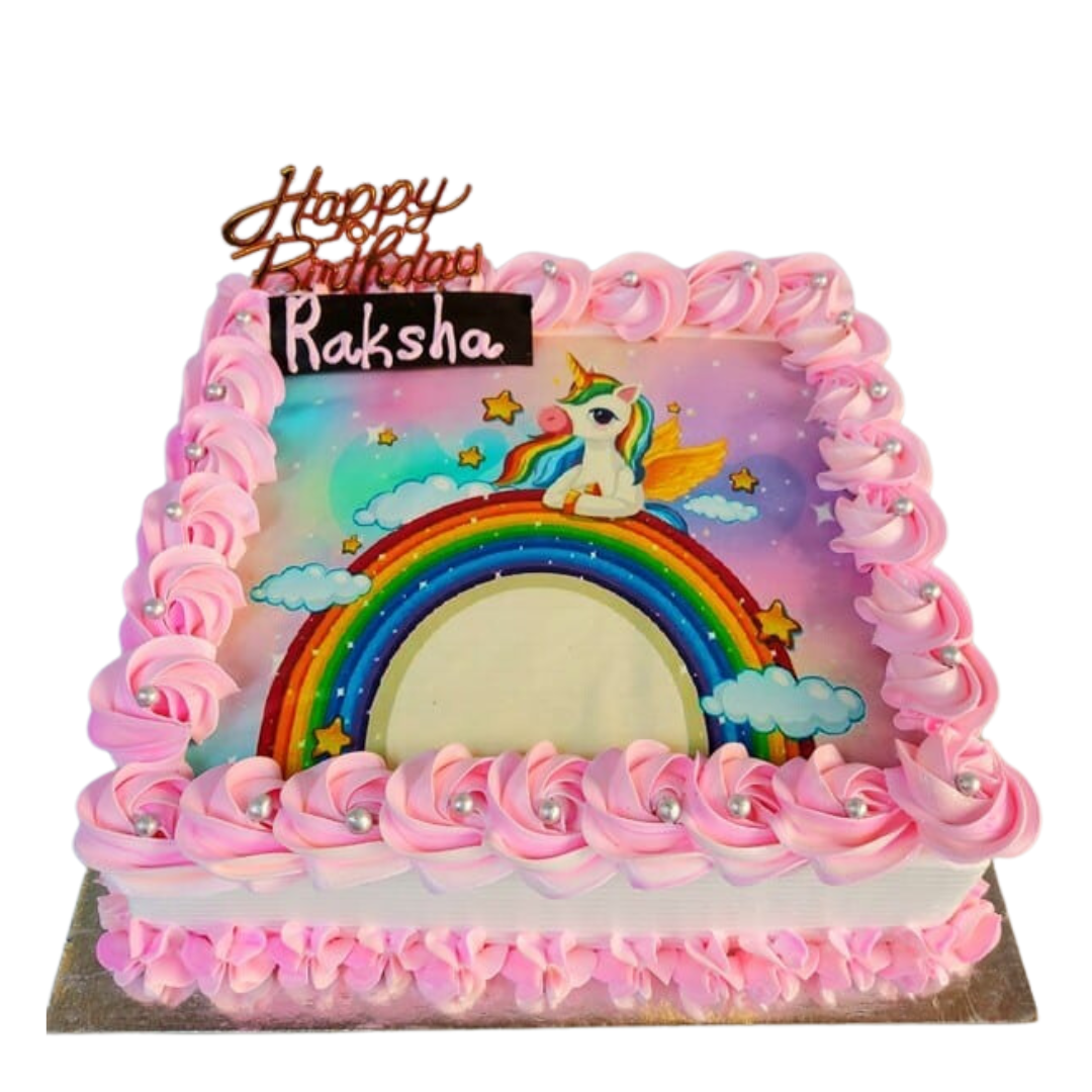 Strawberry Delight Photo Cake