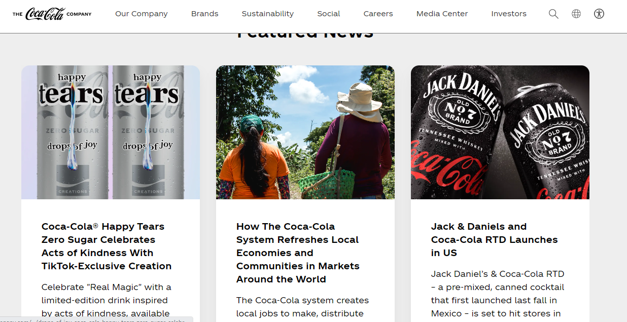 Coca-Cola blog - one of the best brand blogs