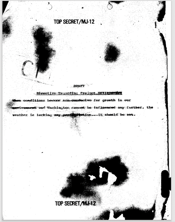 r/UFOB - Directive for "Wet Works" - i.e. assassination