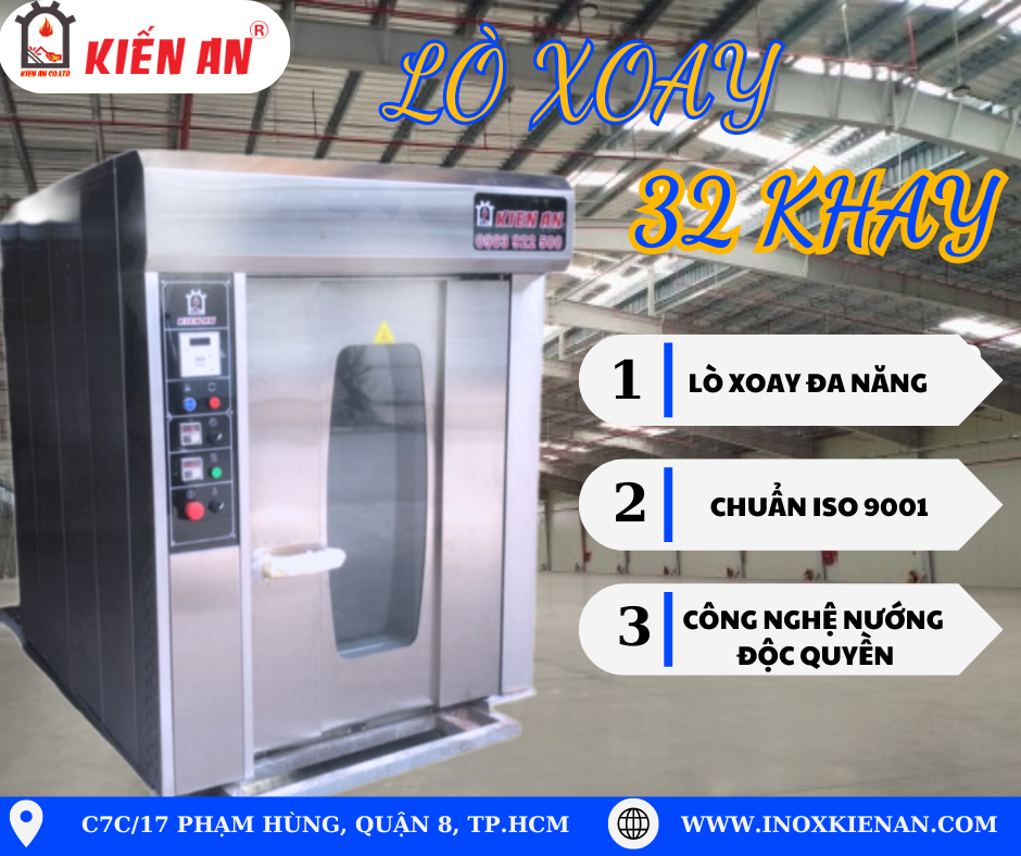 Lò xoay đa năng  32 khay - Kiến An