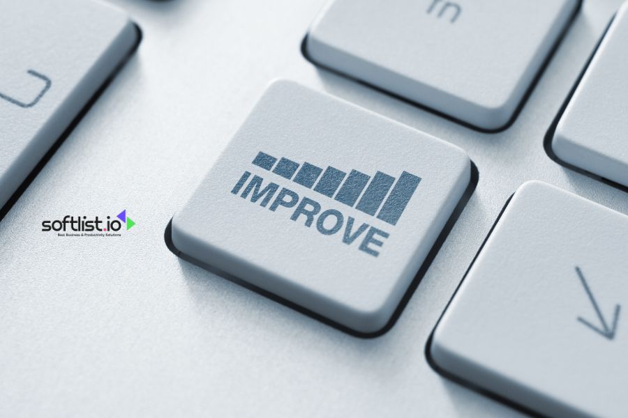 Keyboard key with 'improve' symbolizing enhancement in business processes.