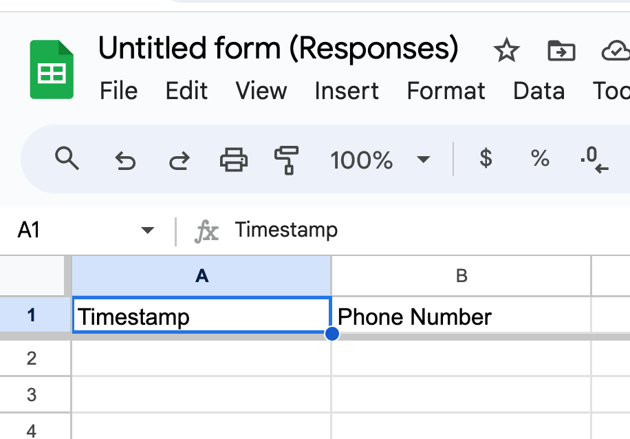 Google sheet for automated phone verification workflow