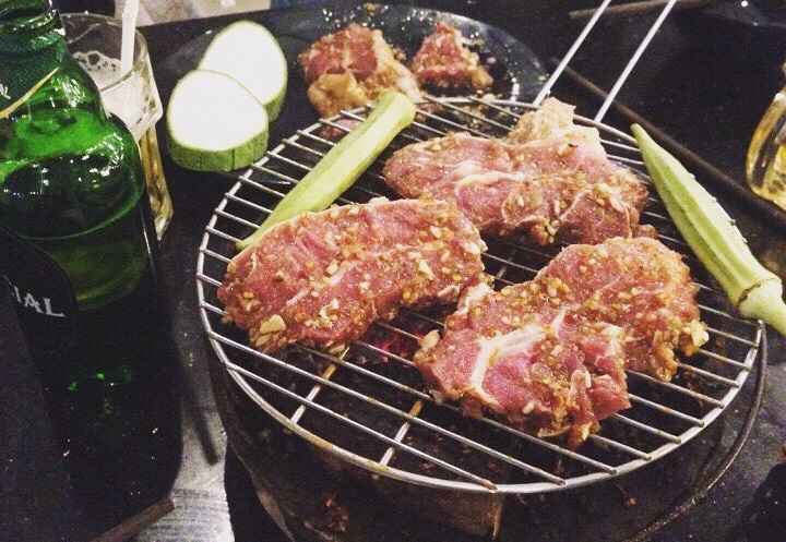 bắp rùa bò nướng 