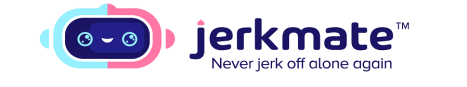 jerkmate gay sex cam logo with tagline never jerk off alone again