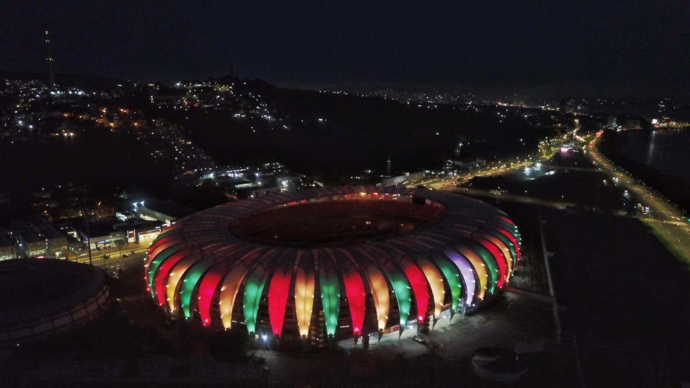 Iluminao do Estdio Beira-Rio, em Porto Alegre