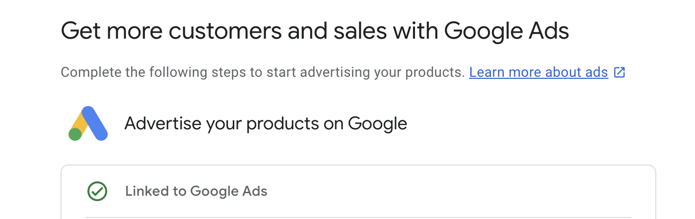 Linked to Google Ads 