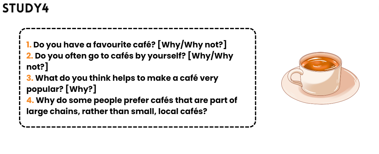 Bài mẫu IELTS Speaking Part 1 - Topic: Cafes