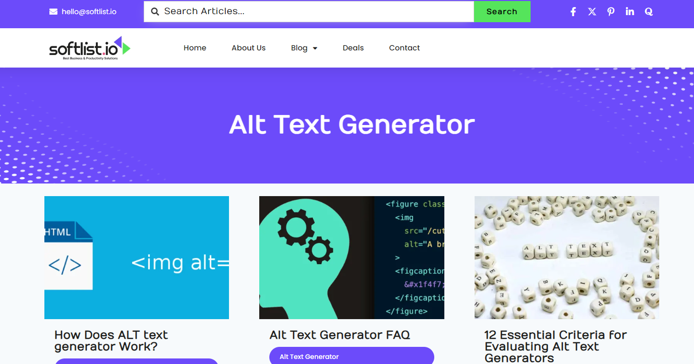 Softlist.io Alt Text Generator