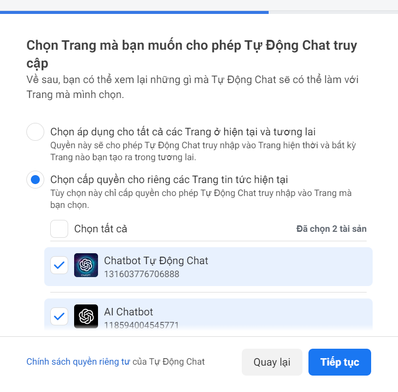 cách tạo bot chat messenger - bước 3 (2)