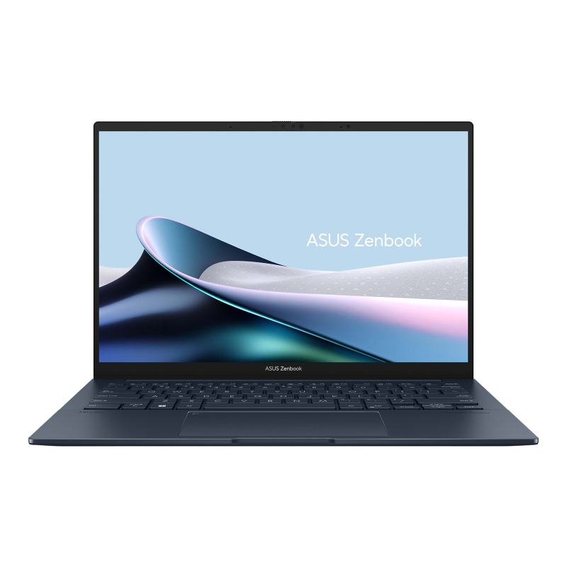 Zenbook 14 OLED (UX3405) displays opened from the front view.