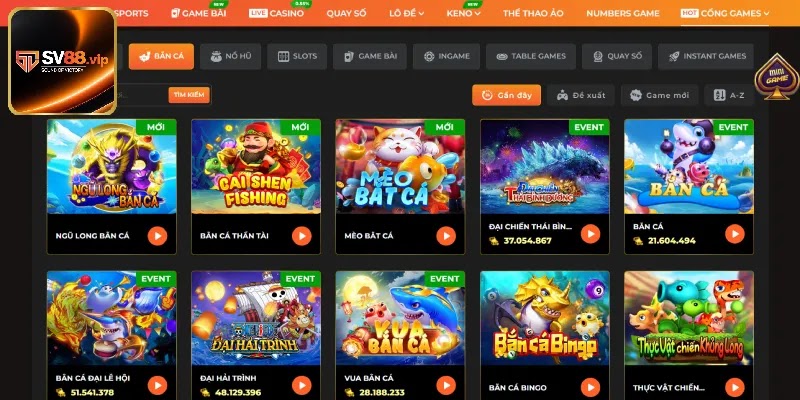 Đa dạng phiên bản bắn cá tại sảnh game